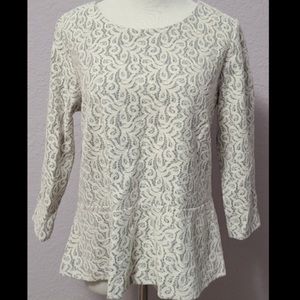 J. CREW lace peplum top